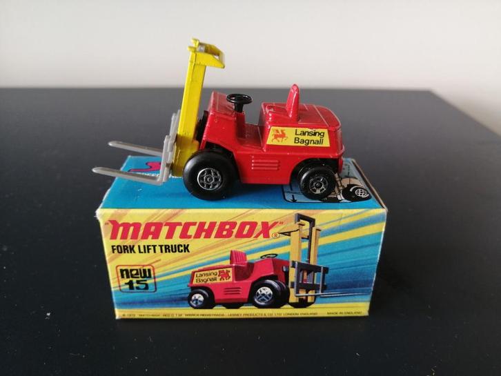 Lesney Matchbox Superfast #15 Fork Lift Truck in Doos, Hobby en Vrije tijd, Modelbouw | Auto's en Voertuigen, Zo goed als nieuw