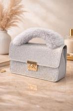 Partij tassen zilveren Mihella glitter crossbody tassen, NHP International, Overige kleuren, Ophalen of Verzenden, Schoudertasje