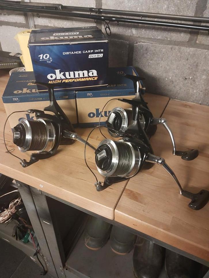 Okuma Bigpit Molens, Watersport en Boten, Hengelsport | Karpervissen, Gebruikt, Molen, Ophalen of Verzenden