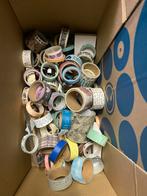 Doos met diverse gebruikte washitape rolletjes, Ophalen of Verzenden, Gebruikt, Materiaal
