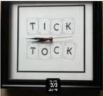 Klok tic toc bruin L 32 cm Br 32 cm, Ophalen of Verzenden, Zo goed als nieuw, Analoog, Staande klok