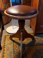 58) Vintage pianokruk met een bruine skai zitting., Muziek en Instrumenten, Ophalen, Gebruikt, Overige kleuren, .