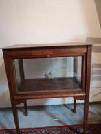 Antiek Theekastje met Geslepen Glas, Huis en Inrichting, Ophalen, Gebruikt, 50 tot 100 cm, Glas