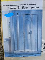 Te koop hoek douchkabine 1 bij 1 meter  .chroom kleur .  ., Ophalen of Verzenden, Nieuw
