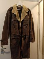 Bruine leren jas maat 48, Kleding | Dames, Jassen | Winter, Ophalen, Zo goed als nieuw, Maat 46/48 (XL) of groter, Bruin