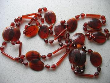 Lange Ketting Schildpad Warm Oranje  Vintage beschikbaar voor biedingen