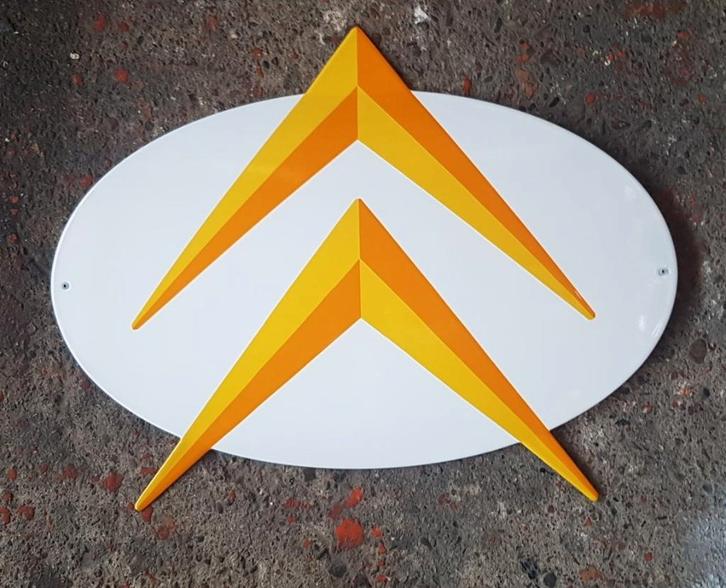 Citröen chevron emaillen reclame decoratie bord garage deco, Verzamelen, Merken en Reclamevoorwerpen, Reclamebord, Ophalen of Verzenden