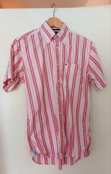 Roze Tommy Hilfiger overhemd, korte mouwen, maat S beschikbaar voor biedingen