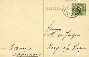 Koomen, Opperdoes - 01.1941 - briefkaart - 1941 geschreven e beschikbaar voor biedingen