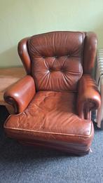 Leren Fauteuils, Huis en Inrichting, Fauteuils, Ophalen, Gebruikt, 75 tot 100 cm