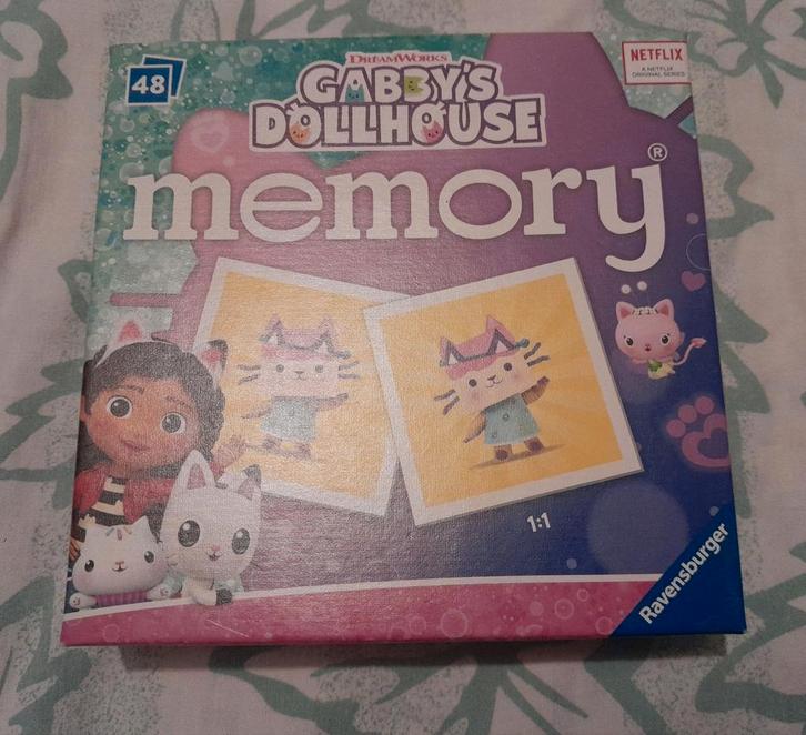 Gabby's Dollhouse Memory Spel - Ravensburger, Hobby en Vrije tijd, Gezelschapsspellen | Overige, Nieuw, Een of twee spelers, Drie of vier spelers