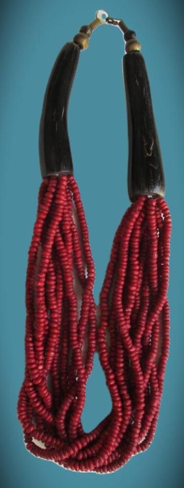 Ketting~Koraalketting~antiek~Afrikaans Koraal~+ Benen  beschikbaar voor biedingen