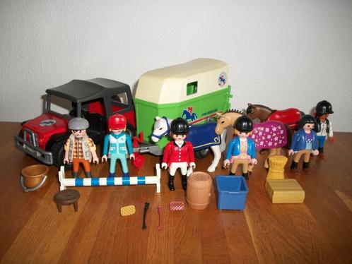 4189 jeep met paardentrailer / paard / amazone, Kinderen en Baby's, Speelgoed | Playmobil, Gebruikt, Complete set, Ophalen of Verzenden