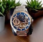 Heren horloge  Santa Barbara Polo & Racquet Club – Skeleton, Leer, Staal, Zo goed als nieuw, Ophalen