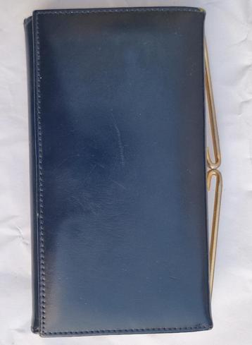 Vintage leren dames portomonee (blauw) beschikbaar voor biedingen