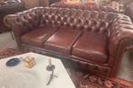 Bank Origineel the Chesterfield brand oxblood drie zit bank., Ophalen of Verzenden