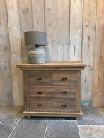 Stoere teakhouten ladekast, Huis en Inrichting, Kasten | Ladekasten, Ophalen, Zo goed als nieuw