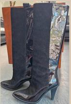 Hoge laarzen ZEER MOOI knee laarzen 41 echt leer, Ophalen of Verzenden, Zo goed als nieuw, Zwart, Hoge laarzen