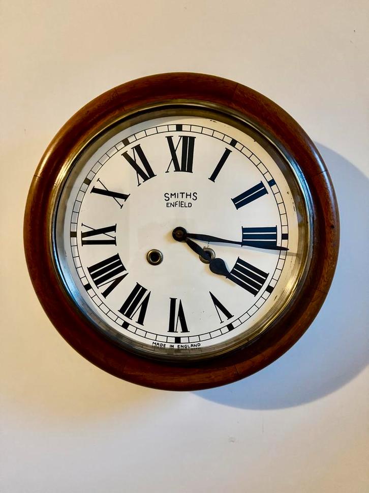 Engelse Pub Clock, Smiths Enfield, 1930, Origineel, Antiek en Kunst, Antiek | Klokken, Ophalen