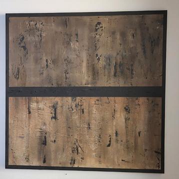 Wood - Handgeschilderd Kunstwerk 100x100cm beschikbaar voor biedingen