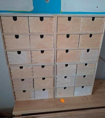 4 Houten Opbergkistjes beschikbaar voor biedingen