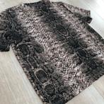 Zara  t-shirt van mesh stof - korte mouwen shirtje - dierenp, Bruin, Zara, Ophalen of Verzenden, Zo goed als nieuw