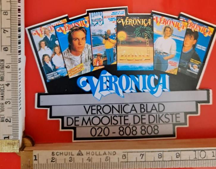 Vintage sticker  Veronica blad radiozender radiostation, Verzamelen, Stickers, Zo goed als nieuw, Ophalen of Verzenden