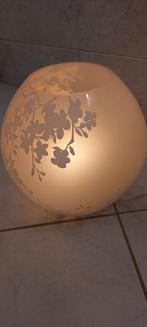 Glazen schemerlamp/glazen bol/ tafellamp/melkglas, Ophalen of Verzenden, Zo goed als nieuw