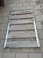 Hout poort en hekdeel, Tuin en Terras, Tuinpoorten, Ophalen, 100 tot 150 cm, Draaipoort, Minder dan 100 cm