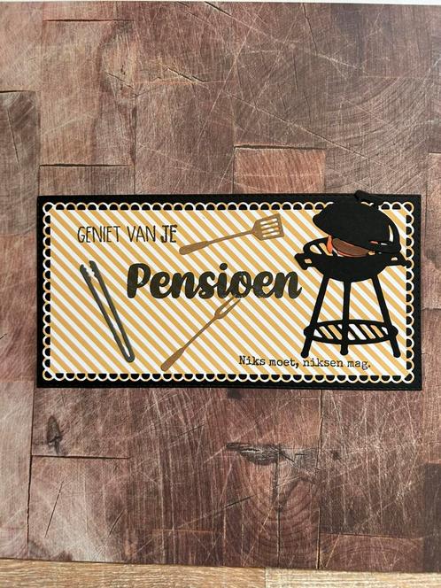 Handgemaakte kaart pensioen bbq, Hobby en Vrije tijd, Kaarten | Zelfgemaakt, Nieuw, Overige thema's, Ophalen of Verzenden