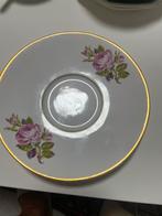 ❤️ 3 bordjes rozen gouden rand Plateel Gouda, Antiek en Kunst, Antiek | Servies los, Ophalen of Verzenden