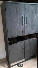 Kast industriëel mango hout + metaal, Huis en Inrichting, Kasten | Buffetkasten, Ophalen