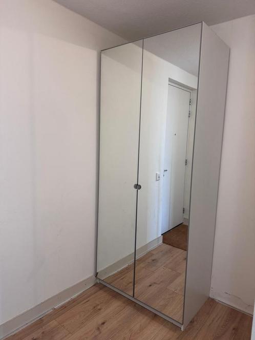 Kledingkast met spiegeldeuren, Huis en Inrichting, Kasten | Kledingkasten, Zo goed als nieuw, 200 cm of meer, 50 tot 100 cm, 50 tot 75 cm
