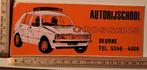 Vintage sticker Autorijschool Goossens Deurne Volkswagen, Verzamelen, Ophalen of Verzenden, Zo goed als nieuw, Overige typen