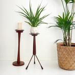 Deense teakhouten tripod STANDAARD vintage Mid Century asbak, Ophalen of Verzenden, Huis en Inrichting