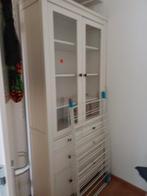 Vitrinekast Ikea, wit hout, Huis en Inrichting, Kasten | Vitrinekasten, Ophalen, 50 tot 100 cm, Zo goed als nieuw, 150 tot 200 cm