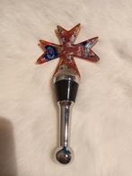 Wijn stopper met gekleurd glas, Ophalen of Verzenden, Zo goed als nieuw, Rvs of Chroom