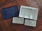 Tupperware opbergdoos voor verbandspullen/make-up/sierraden, Ophalen of Verzenden, Gebruikt, Blauw, Bus of Trommel