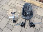 Thule Yepp 2 mini black fietsstoeltje met windscherm, Ophalen, Zo goed als nieuw, Voorzitje, Voetsteuntjes