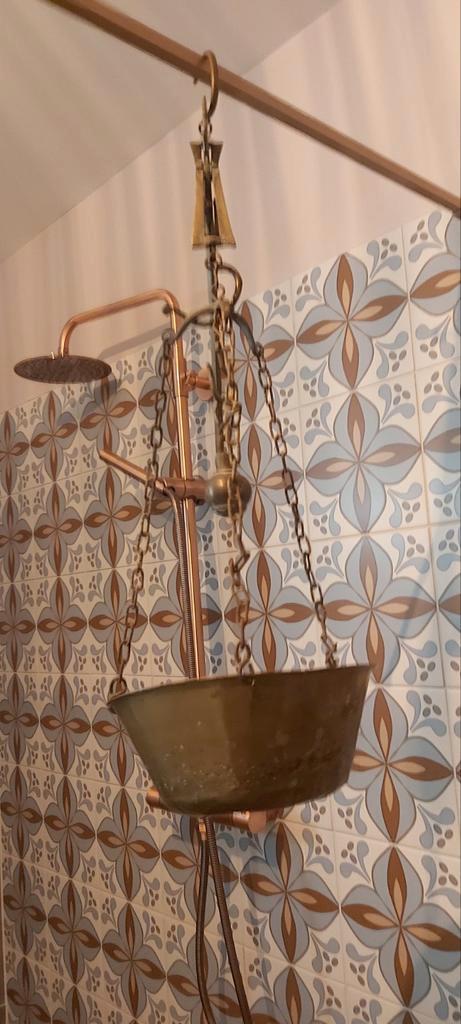 Vintage Koperen Weegschaal/Plantenhanger, Antiek en Kunst, Antiek | Koper en Brons, Ophalen of Verzenden