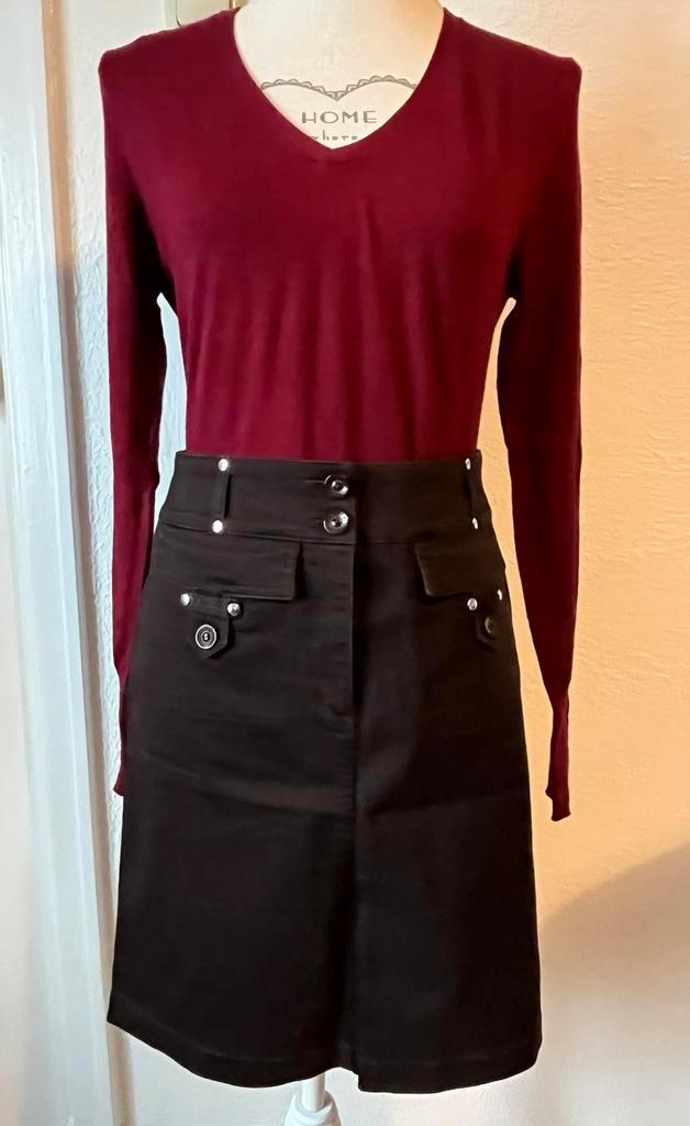 Monari, donkerbruin rokje, maatje 36/38, Kleding | Dames, Rokken, Zo goed als nieuw, Maat 38/40 (M), Bruin, Boven de knie, Ophalen of Verzenden