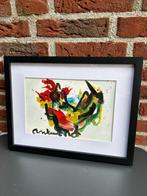 Anton Heyboer - Haan, Aquarel 19hx29b, in lijst 33hx43b, Ophalen