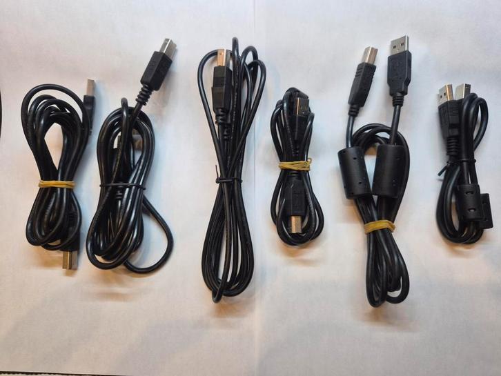 USB Kabels - Diverse Soorten USB 2.0 A USB B, Computers en Software, Pc- en Netwerkkabels, Gebruikt, Ophalen of Verzenden
