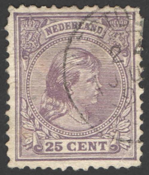 Nederland NVPH nr 42 gestempeld Koningin Wilhelmina 1891, Postzegels en Munten, Postzegels | Nederland, Gestempeld, T/m 1940, Verzenden