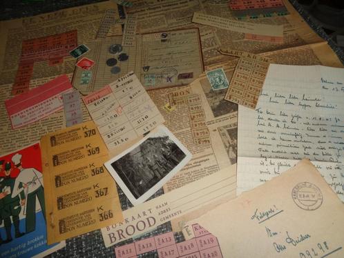 Set 2 Oorlog wo2 bonnen geld munt krant foto document ww2, Verzamelen, Militaria | Tweede Wereldoorlog, Landmacht, Nederland, Verzenden