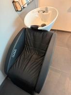 Kappersmeubilair, elektrische wasunit, 2 kappersstoel, Huis en Inrichting, Stoelen, Ophalen, Gebruikt, Twee, Zwart