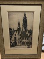 Tekening Lange Jan te Middelburg, Ophalen of Verzenden, 1960 tot 1980, Zeeland