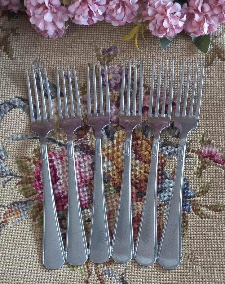 Set van 6 dinervorken, Kruidnagel, Gero, nr. 294, Huis en Inrichting, Keuken | Bestek, Ophalen of Verzenden