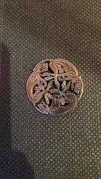 Zilveren broche met 3 gestileerde honden, Sieraden, Tassen en Uiterlijk, Broches, Ophalen of Verzenden, Zo goed als nieuw, Zilver