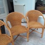 4 rieten stoelen, Ophalen, Bruin, Riet of Rotan, Zo goed als nieuw